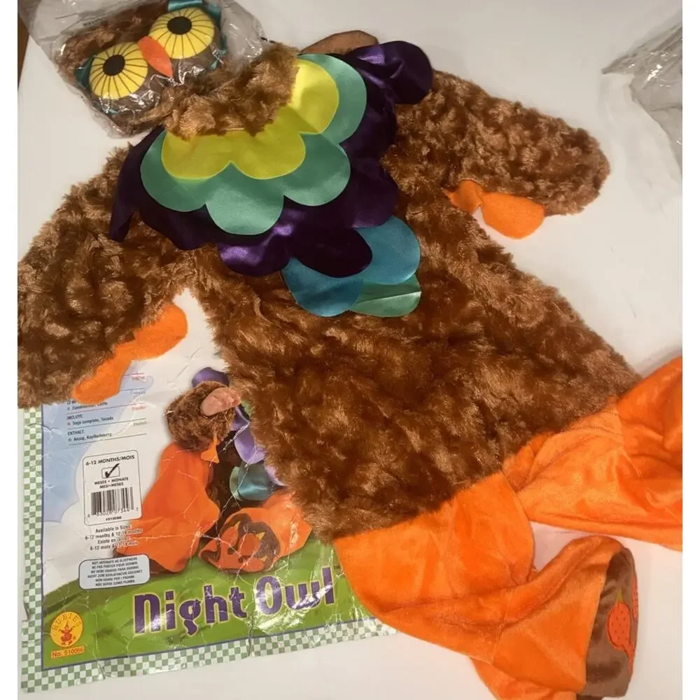 Rubies Infant Boys & Girls Plush Brown Owl Costume Noah's Ark Collection 6-12m - Picture 4 of 8